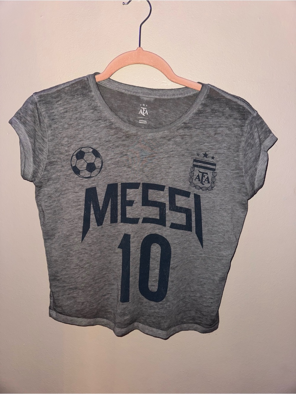 Kids Gray 'Messi 10' Soccer Graphic Tee